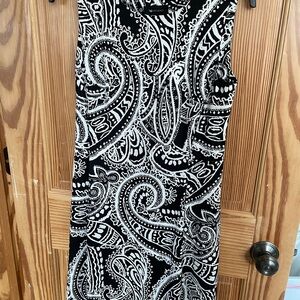 Apt. 9 size small Black and White Paisley Sleeveless Dress